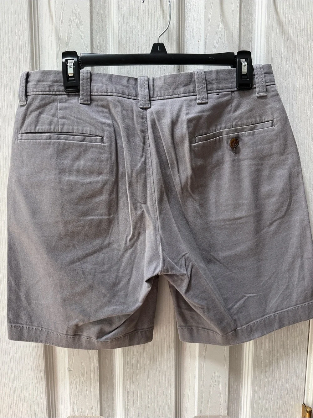 J.Crew Factory Flex Chino Shorts Gray Stretch Flat Front Men’s Size 30